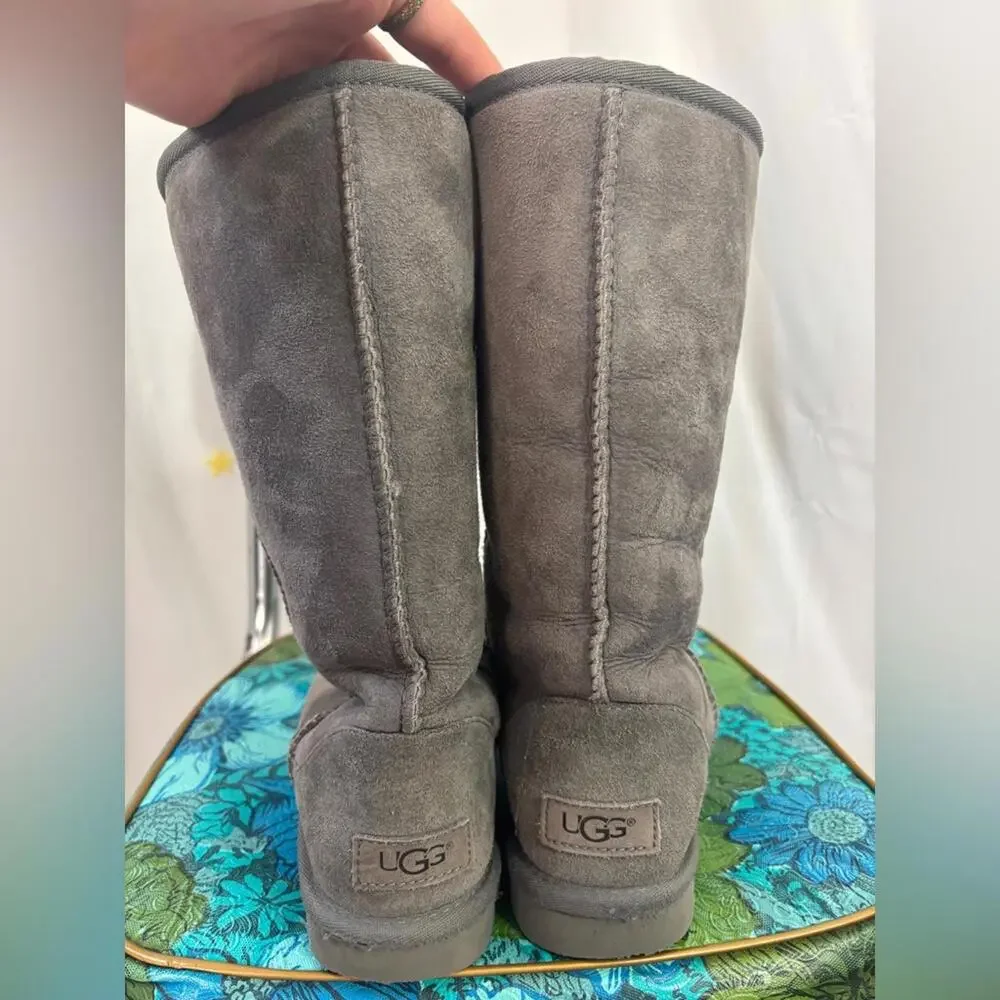 UGG Classic Gray Suede Boots Women’s‎ Size 6
